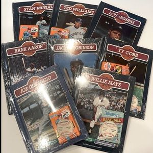Baseball books with sealed donruss baseball packs